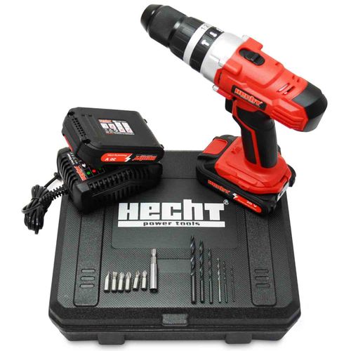 HECHT 1278 Akkuschrauber Set mit 2x 20V Akkus | 16 Stufen | LED | mit Koffer | 6x Bits
