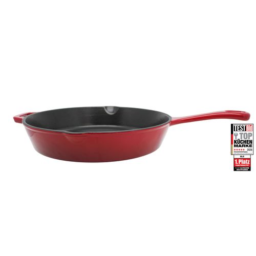 Schmorpfanne ELO BASIC, rot, B:31,5cm H:8cm L:44cm Ø:28cm, Pfannen, Schmorpfanne, Außen emailliert