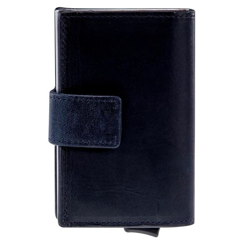 Kreditkartenhalter, blau - Slim Wallet für Damen und Herren, mit RFID Blocker, Geldbörse mit Münzfach, Kartenhalter mit Kreditkartenfach