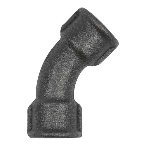 Riegler Bogen 41, 45°, Rp 1 i., Rp 1 i., Temperguss schwarz (TFB 41-10-S)