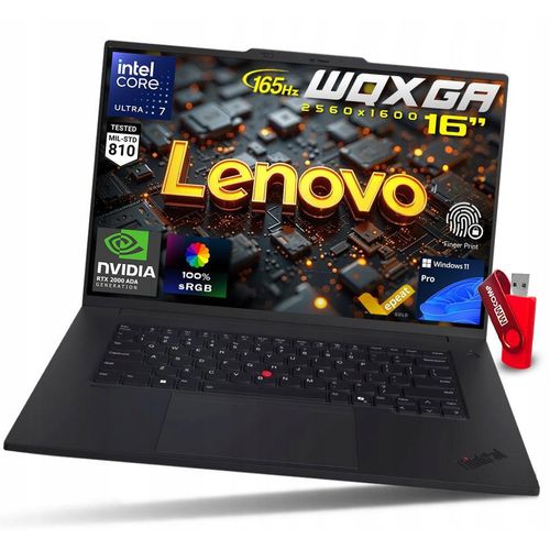 Laptop Lenovo ThinkPad P1 G7 U7 32GB 2TB SSD WQXGA IPS RTX DO PROJEKTOWANIA