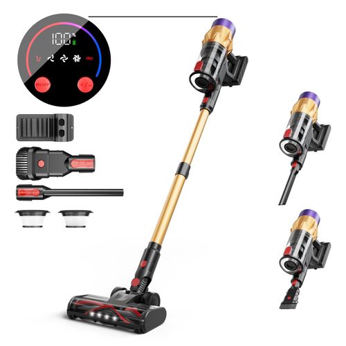 BLOSSOM Kabelloser Staubsauger 45kPa 550W – Akku-Staubsauger mit 55 Min Laufzeit & HEPA-Filter