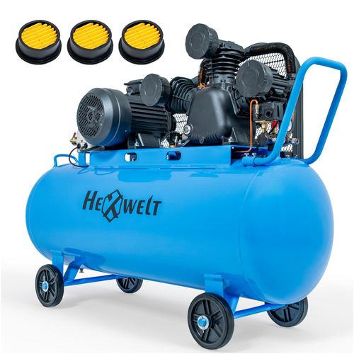 HEXWELT 300L Ölkompressor 7500W 8 Bar 1090L/min Luftkompressor 3-Zylinder Werkstattkompressor 230V