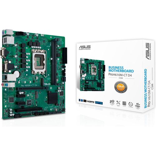 ASUS Mainboard "PRO H610M-C D4-CSM", grün, B:24,4cm T:22cm, Mainboards