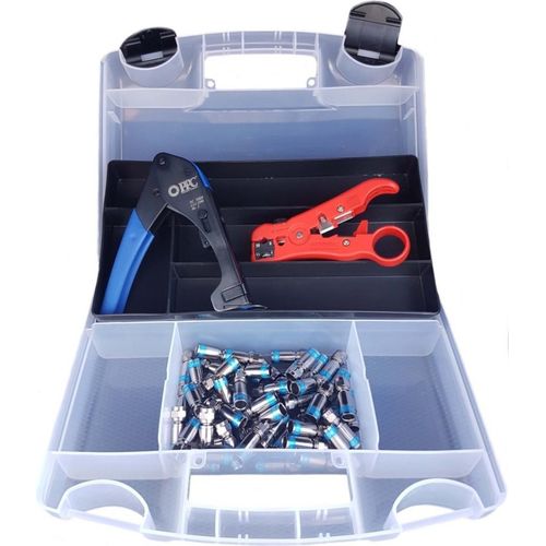 TRIAX Kompressionszange VT150 Abisolierer KABI 50x F-56 CX3 Kompressions-Set F-56