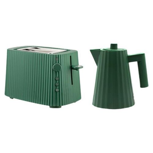 Alessi Plissé Wasserkocher- & Toaster-Set, Grün, Wasserkocher 1 Liter