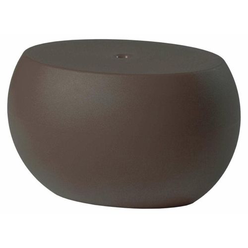 Ovale Design-Couchtisch für Innen-/Außenbereich Slide Blos Low Table - Braun