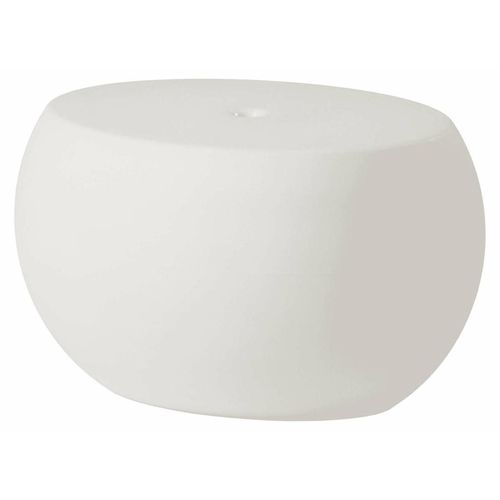 Ovale Design-Couchtisch für Innen-/Außenbereich Slide Blos Low Table - Weiß