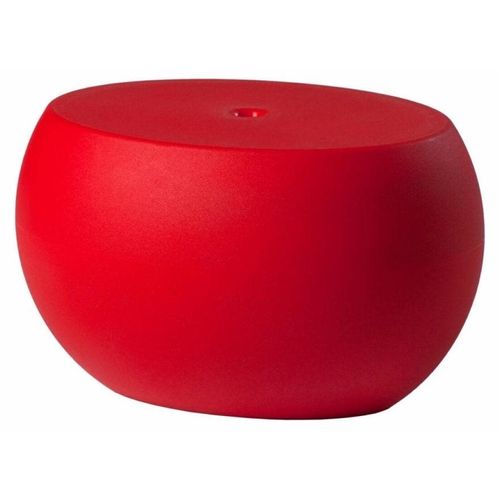 Ovale Design-Couchtisch für Innen-/Außenbereich Slide Blos Low Table - Rot