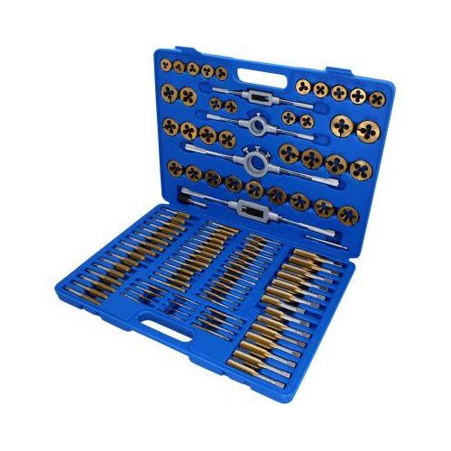 BRILLIANT TOOLS Gewindeschneidwerkzeugsatz TiN Gewindeschneidwerkzeug-Satz, 110-tlg bt101985