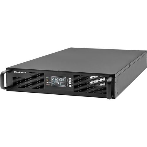 Qoltec Unterbrechungsfreie Stromversorgung (USV) für RACK | 3kVA | 3000W | Leistungsfaktor 1.0 | LCD | EPO | USB | Online