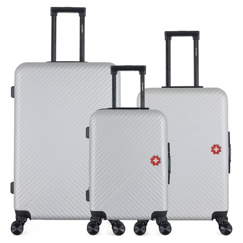 SWISS KOPPER – 3er-Set – Großer Koffer, Wochenendkoffer und Handgepäckkoffer SPIEZ