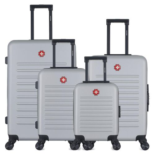 SWISS KOPPER – 4ER-SET – Großer Koffer, Wochenendkoffer, Handgepäckkoffer und Handgepäckkoffer XXS WIL