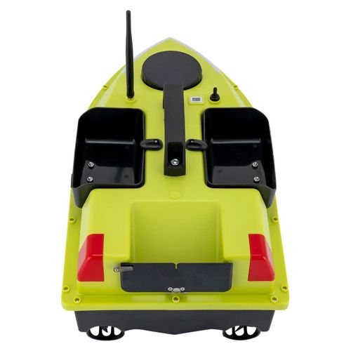 Futterboot mit GPS - RC - 99 Wegpunkte - 600 m Reichweite - 1,5 kg Nutzlast - 2×5200 mAh - Zwei 390-Motoren - LED in 7 Farben - Grün