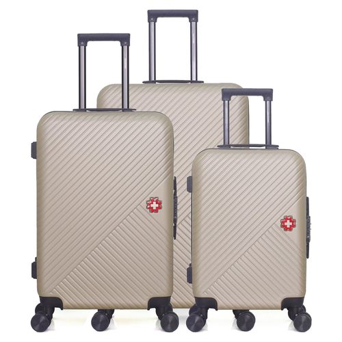 SWISS KOPPER – 3er-Set – Großer Koffer, Wochenendkoffer und Handgepäckkoffer SPIEZ