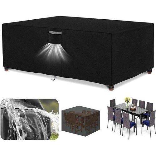 Möbel-Verschmutzungsdecke - Wasser- und Windabweisend - 222 x 212 x 73 cm - Schwarz