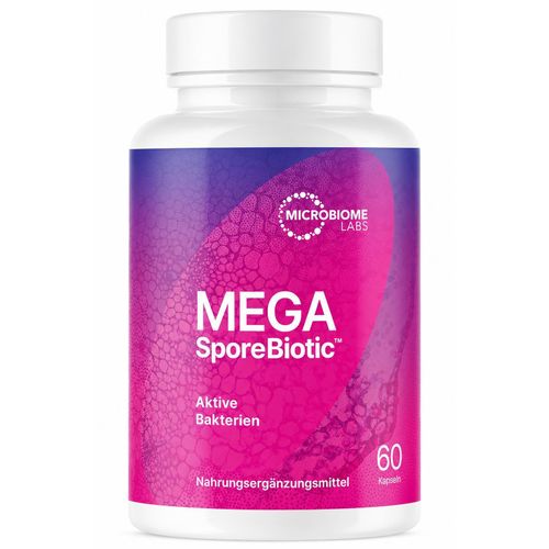 Microbiome Labs MegaSporeBiotic – Sporenbasiertes Probiotikum mit 4 Bacillus-Stämmen, aktive Bakterien für Männer & Frauen, vegan