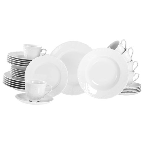 CreaTable - 12644 Rokoko Weiss, Kombiservice 30-tlg