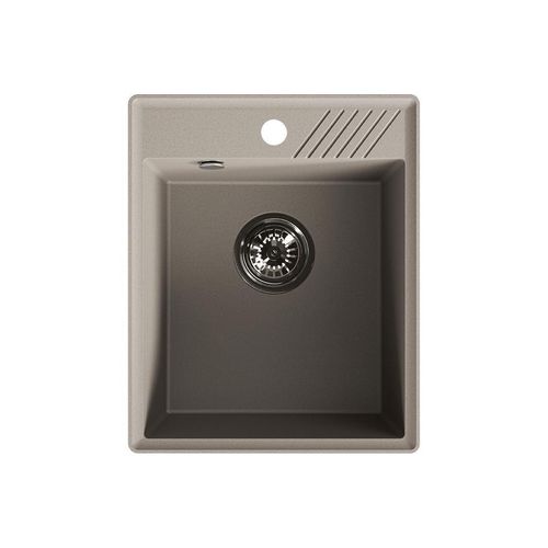 Beige Granitspüle 1 Becken Breite 394 mm Länge 485 mm
