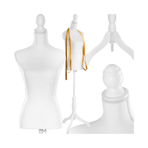 tectake® Schneiderpuppe, Torso, aus Schaumstoff, höhenverstellbar, 133 - 168 cm