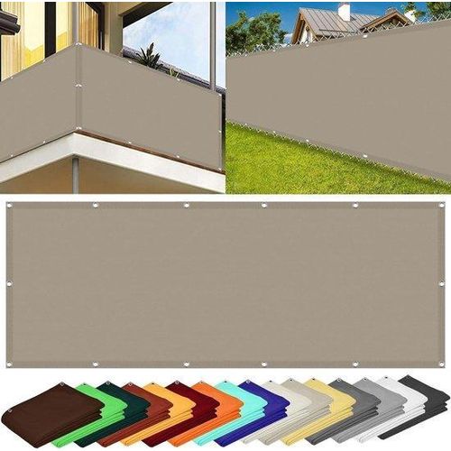 Gartenzaun - Wasserfest - UV-Resistenz - 150 x 500 cm - Braun