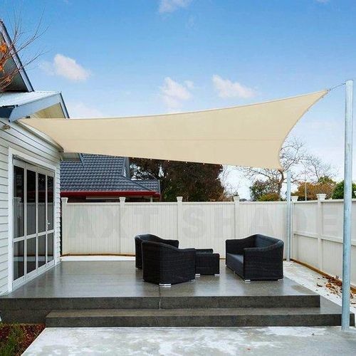 Wasserfestes Schattenseil 2,5x3m - 95% UV-Resistent - Grau-Blau