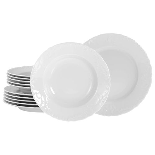 CreaTable - 12619 Rokoko Weiss, Tafelservice 12-tlg