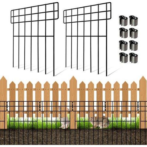Metallene Gartenzaun Absperrung - 25 Paneelen 43x33 cm, 8,25 m