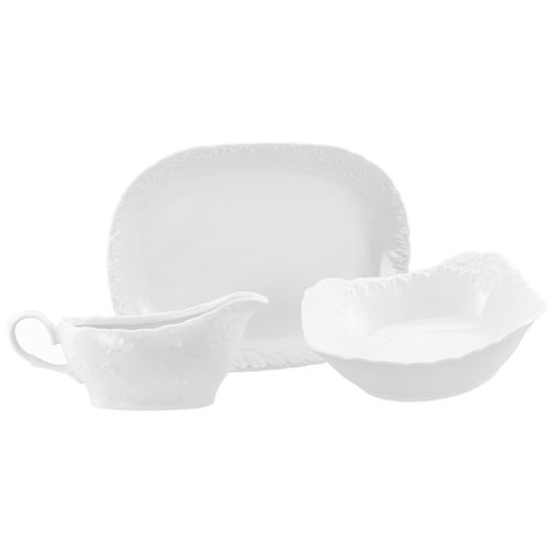 CreaTable - 12621 Rokoko Weiss, Servierset 3-tlg