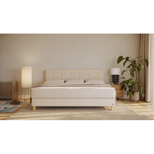 BRUNO Familienbett 240x200cm in Beige | XXL Boxspringbett Premium | mehrfach ausgezeichnet in Design & Qualität