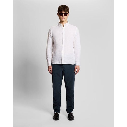 Lyle & Scott Cordhose mit feinem Rippenrippenmuster – Schwarz