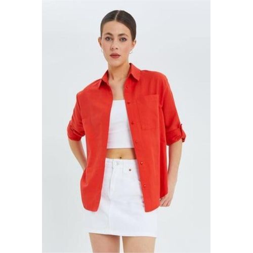 Langue Mouw Knopshirt met Pocket