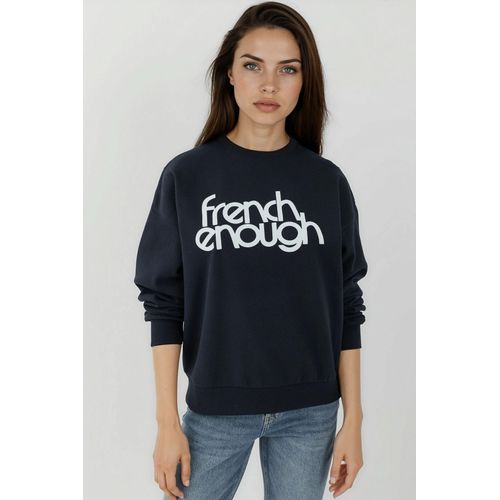 Bedruckter Rundhalsausschnitt Langarm-Erhebung Sweatshirt