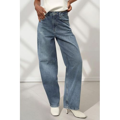 Weite Beinseiten Baggy-Jeans