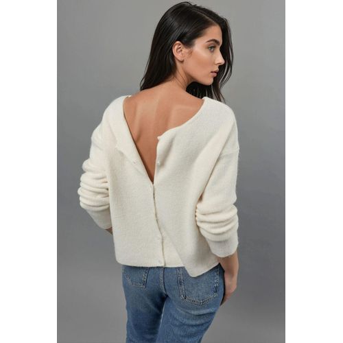 Ultrasoft Crew Neck Knopf-Cardigan für doppelte Verwendung
