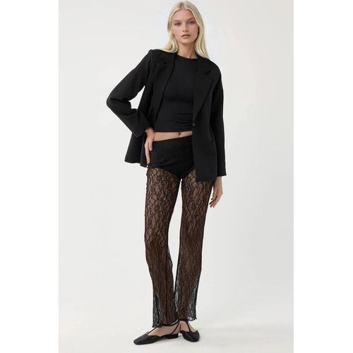 Hoge Taille Flared Kanten Broek