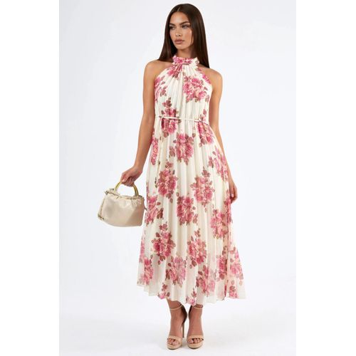 Blumen-Maxi-Kleid mit Bindeband