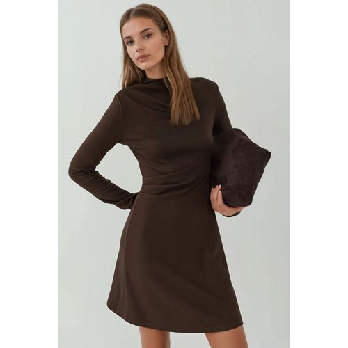 Gekleed Mini-jurk met Ronde Hals