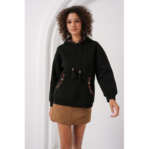 Hoesgewijze Oversized Sweater met Pompom