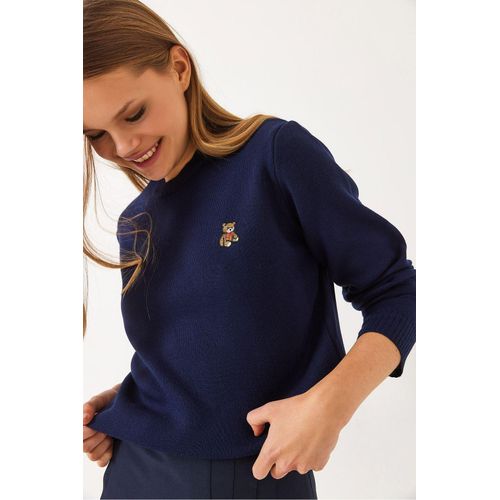 Geborduurd Crew Neck Trui