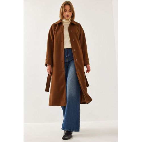Gevormde Tweed Jas met Blousekraag
