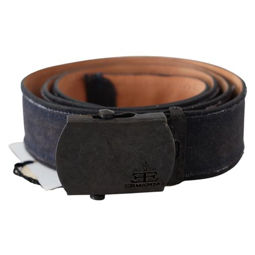 Ermanno Scervino Blauwe Leren Ratchet Buckle Riem