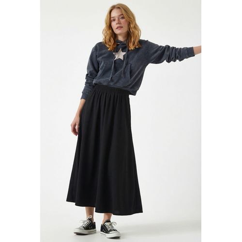 Elastische Taille Maxi Rok