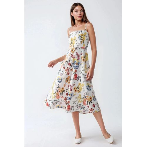 Geprinte Midi-jurk
