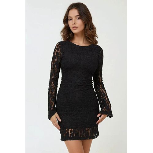 Kant Bodycon Mini Jurk met Voering