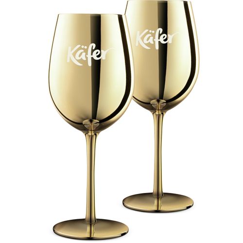 Cocktailglas KÄFER, gold, B:9cm H:23cm Ø:9cm, Kristallglas, Trinkgefäße, Cocktailglas, 600 ml, Höhe ca. 23 cm
