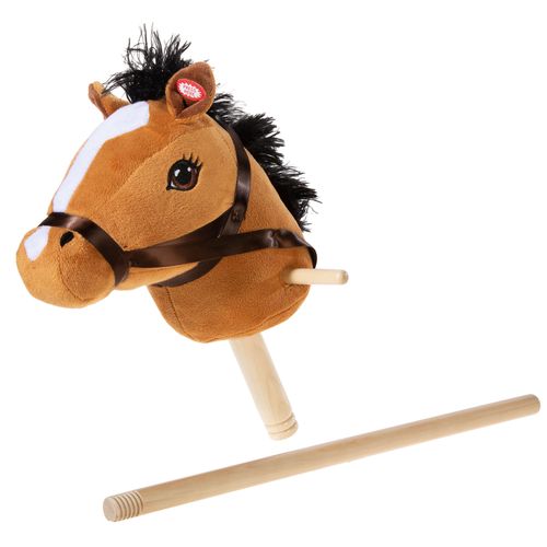 Steckenpferd HEUNEC "Steckenpferd mit abnehmbarem Stecken, braun", braun, Steckenpferde, KinderH:75cm, Polyester, mit Sound, H:75cm