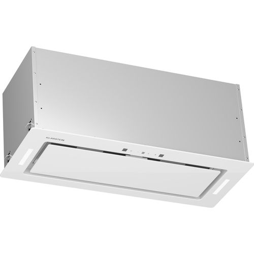 Klarstein Dunstabzugshaube, Abluft/Umluft-Dunstabzugshaube, Dunstabzug mit Filter, LED-Beleuchtung & Touch-Bedienfeld, Leise Abzugshaube mit 466 m³/h Luftstrom, Effizienter Edelstahl-Dunstabzug