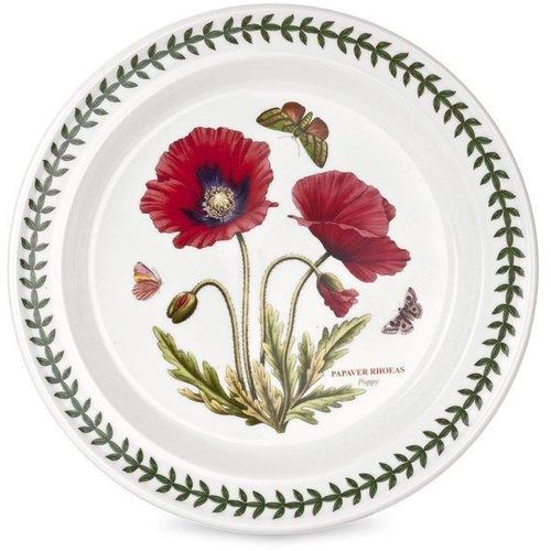 Botanische Garten Porzellan - 25,4 cm Teller - Klaproos (Set aus 6)