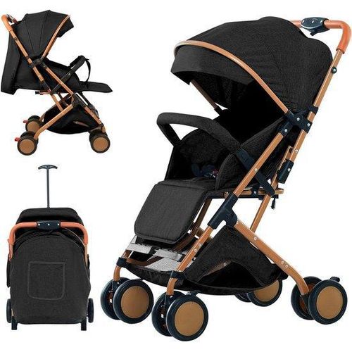 Reise-Stroller - Sicher auf Reisen - Explosionsfeste Reifen - 0-36 kg - Schwarz